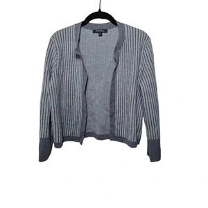 Brooks Brothers Women's Open Cardigan L ~Extra Fine Italian Merino Wool